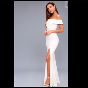 Lulus white medium gown / dress